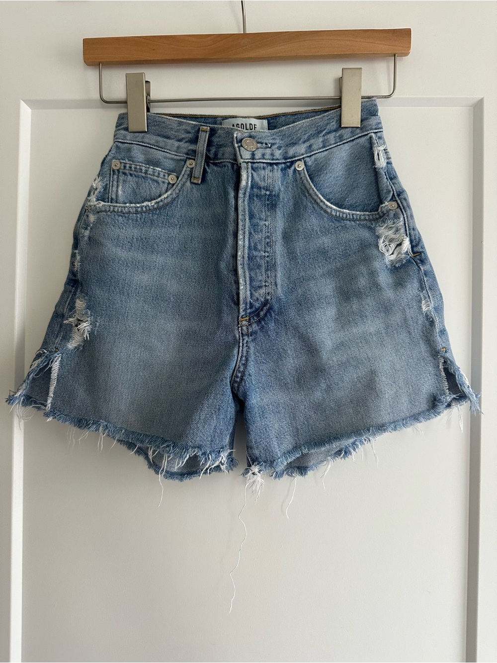 Agolde Dee High Rise Cutoff Denim Short Size 23